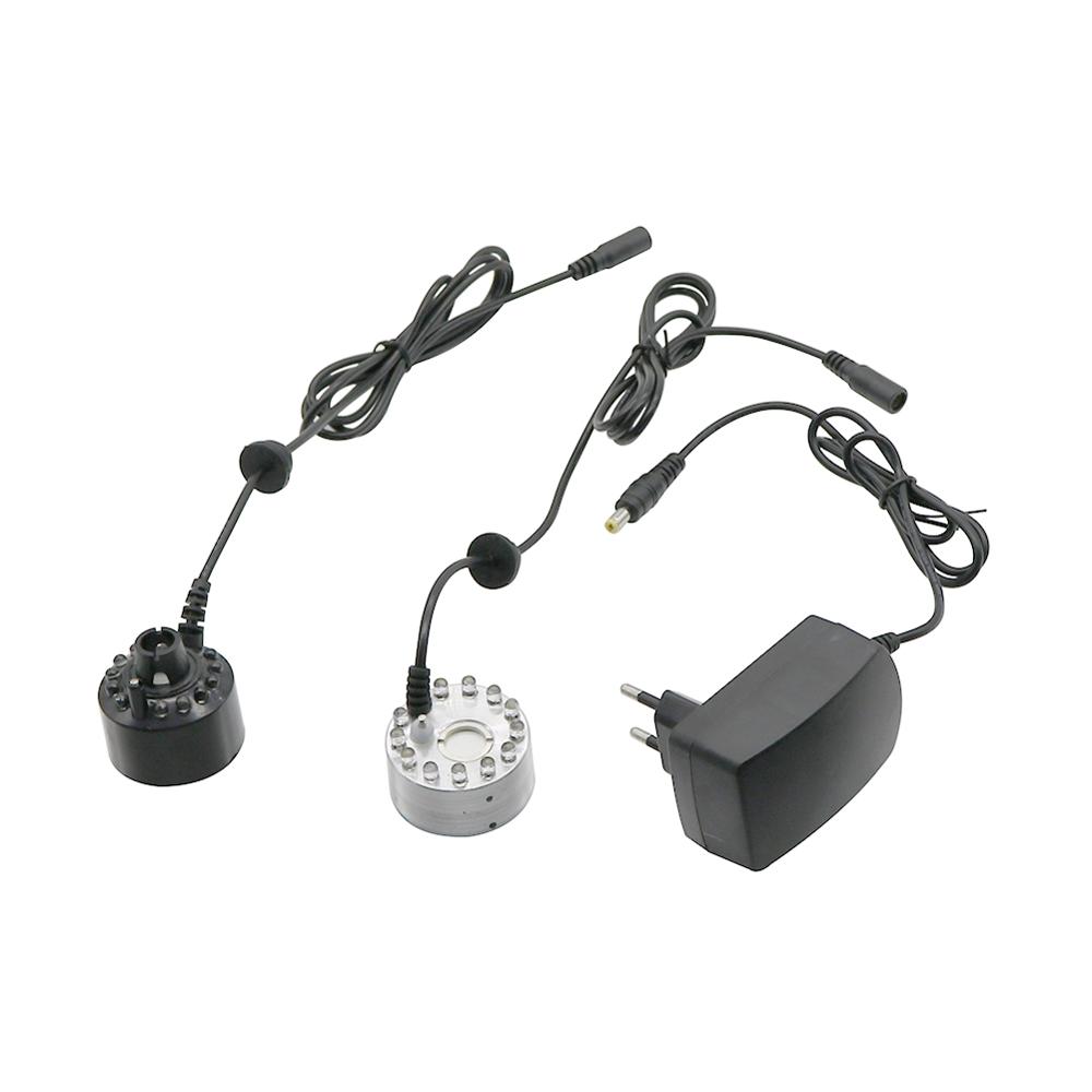 Terrarium Fogger Ultrasonic - 12 LED アトマイザー AC100-240V カラフルライト 超音波アトマイザー