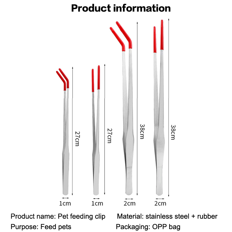 ステンレス製の水槽メンテナンスツール、ゴム製の先端が付いた爬 - Feeding Tong Stainless のレビューと価格