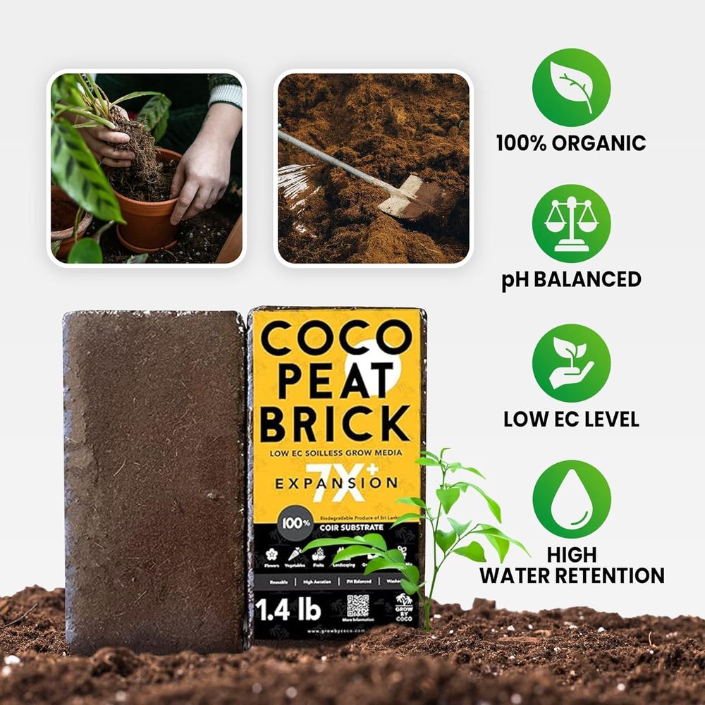650gブリック - プレミアムオーガニックピートブリックま - Substrate Coconut Fiber のレビューと価格