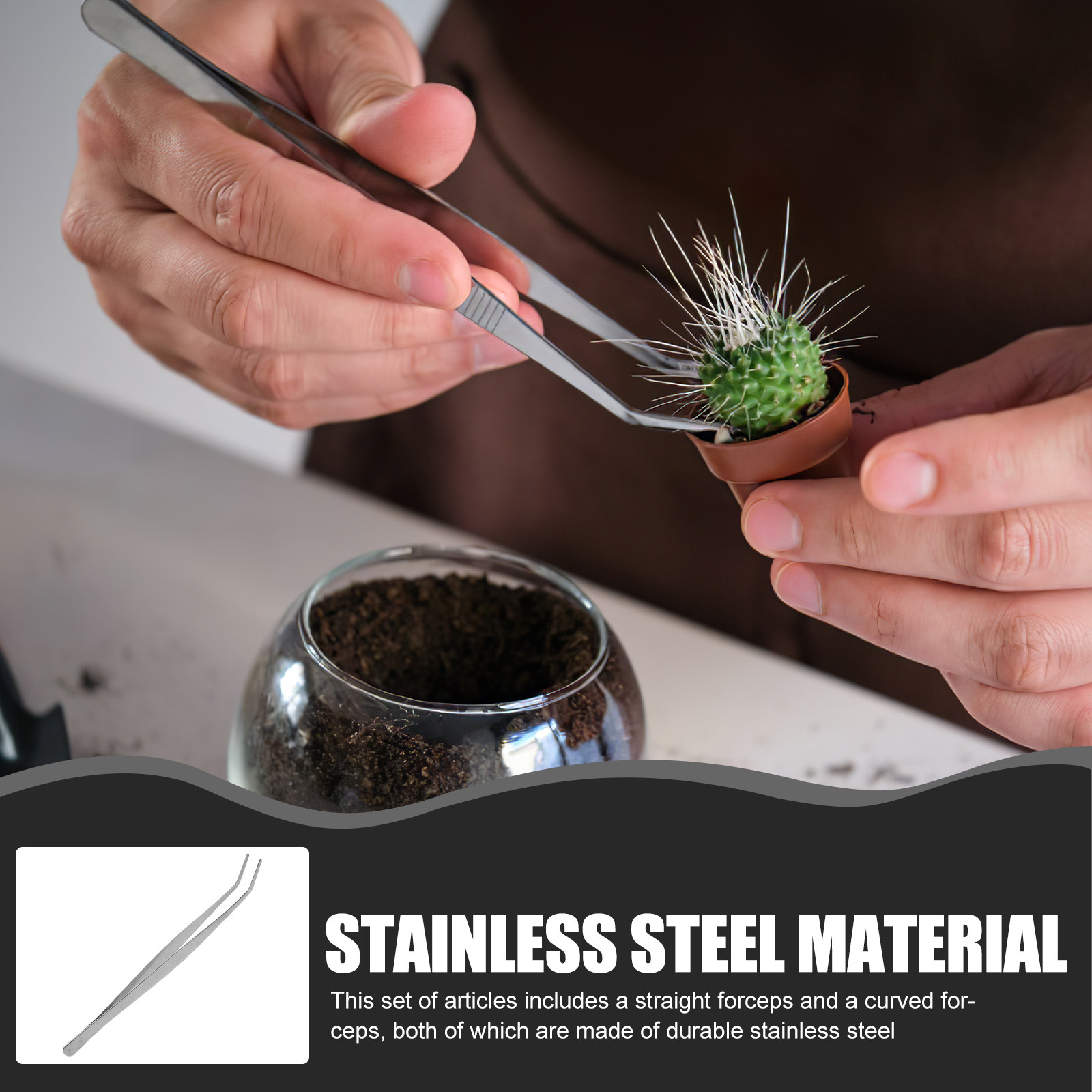 2個セット ステンレス製ピンセット シルバー ストレート・カ - Feeding Tong Stainless のレビューと価格